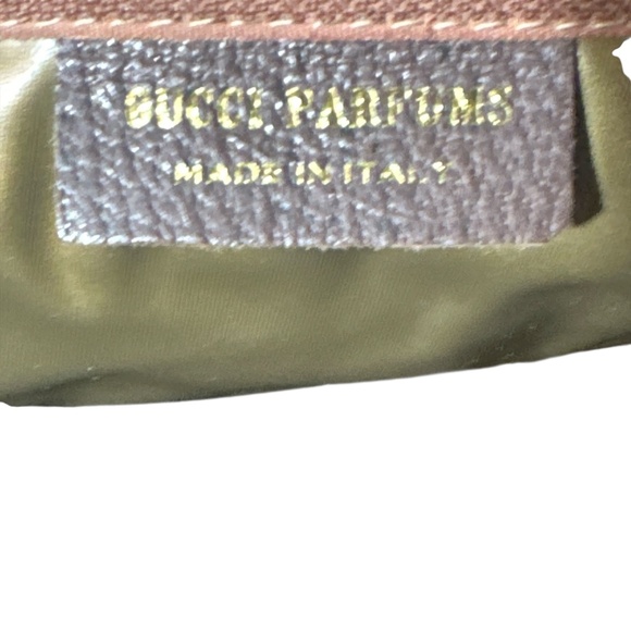 Authentic Vintage Gucci GG Brown & Beige Sherry Line Green/Red Clutch Bag - Picture 11 of 11